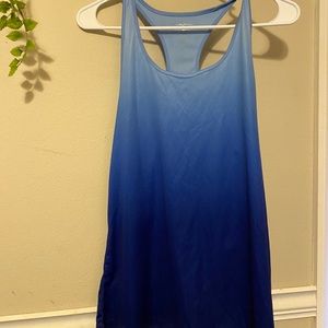 Blue Ombré Athletic Tank